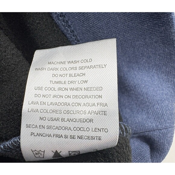 Lee Premium Select Pocket Crewneck Sweatshirt Heather Blue Fleece Logo M - Picture 9 of 9